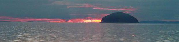 Sunset behind Ailsa Craig